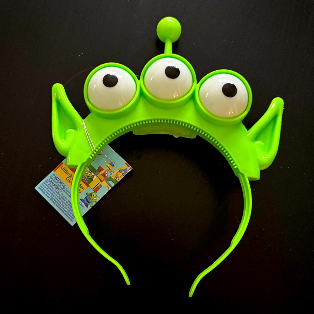 NWT Disney Toy Story Alien / Little Green Men Glowing Eyes Headband